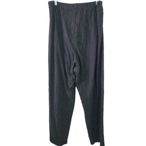 80s/90sVTG Silver Threads Pants Womens Large Crinkle Elastic Waist High Rise USA